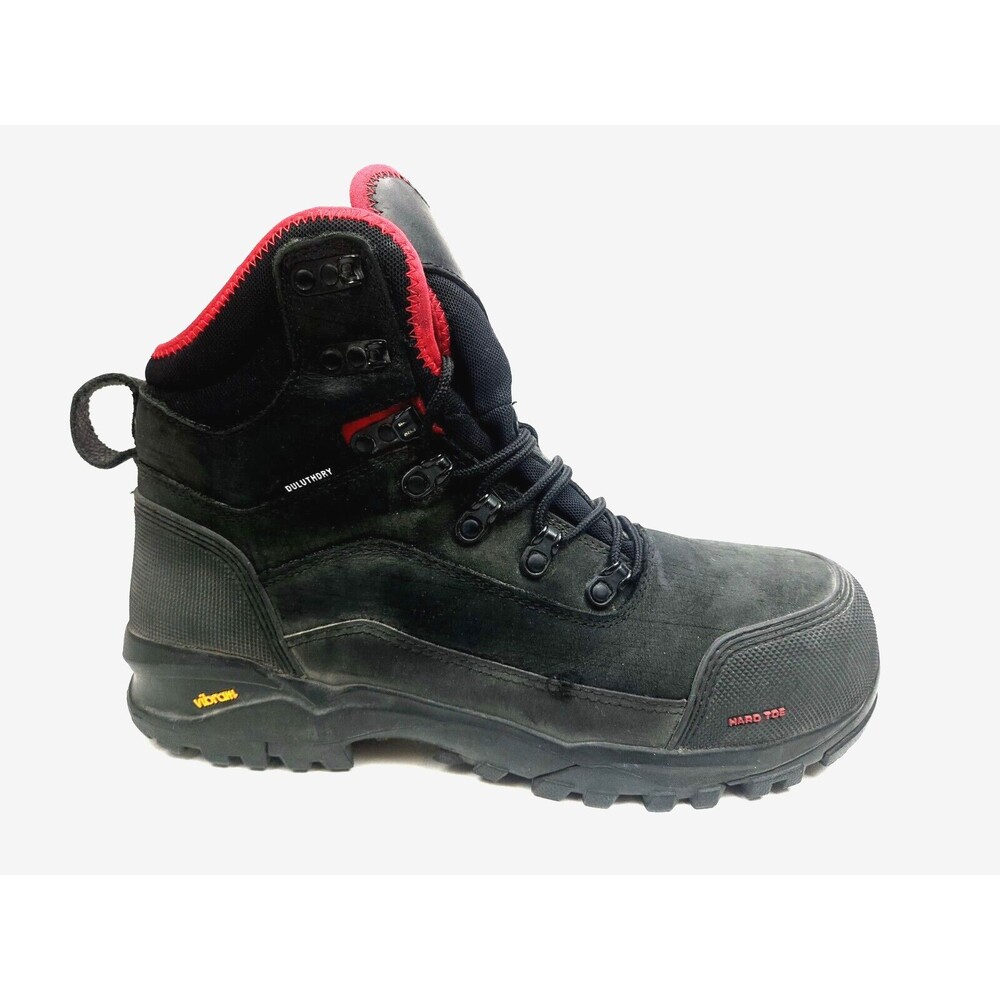 Duluth Trading Co Boots Mens 14 M Black Spike DuluthDry Vibram Hard Toe Workwear